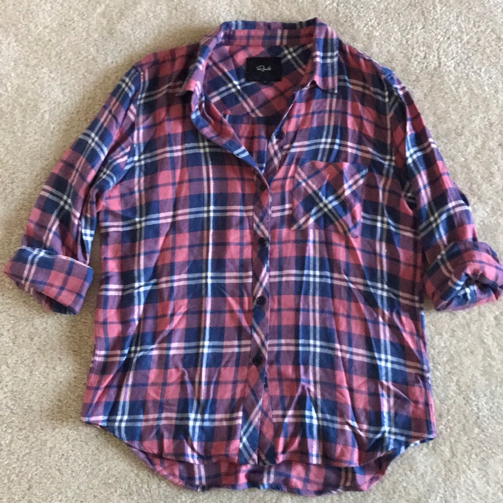 Rails Plaid Button Down Shirt Size S